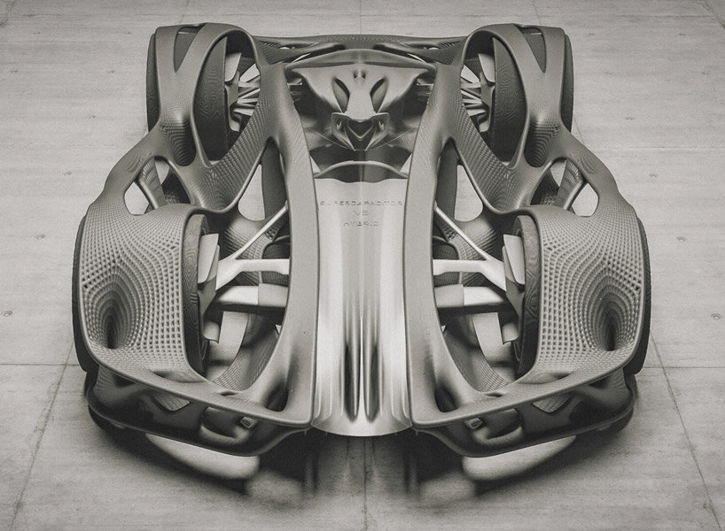 3D architect ayoub ahmad created his car design HV-001 using algorithms