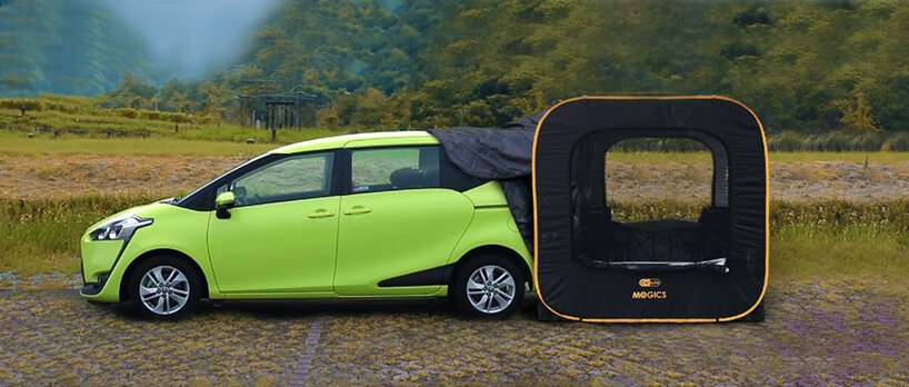 CARSULE pop-up camping tent can be attached to your car in just 5 minutes