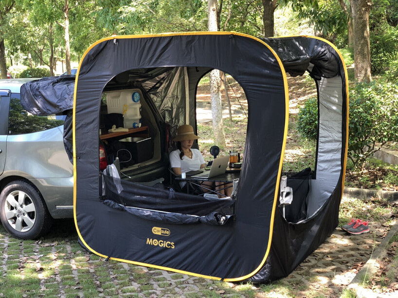 CARSULE is a pop-up camping tent for your car