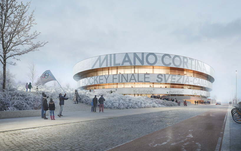 david chipperfield designs oval shaped stadium for milan's winter olympics