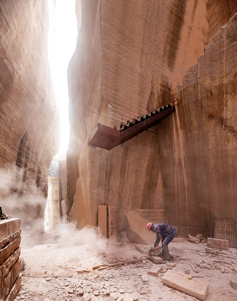 xu tiantian carves into the rocks reviving nine small abandoned quarries