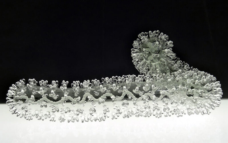 luke jerram's intricate glasswork series depicts some of the most fatal viruses 