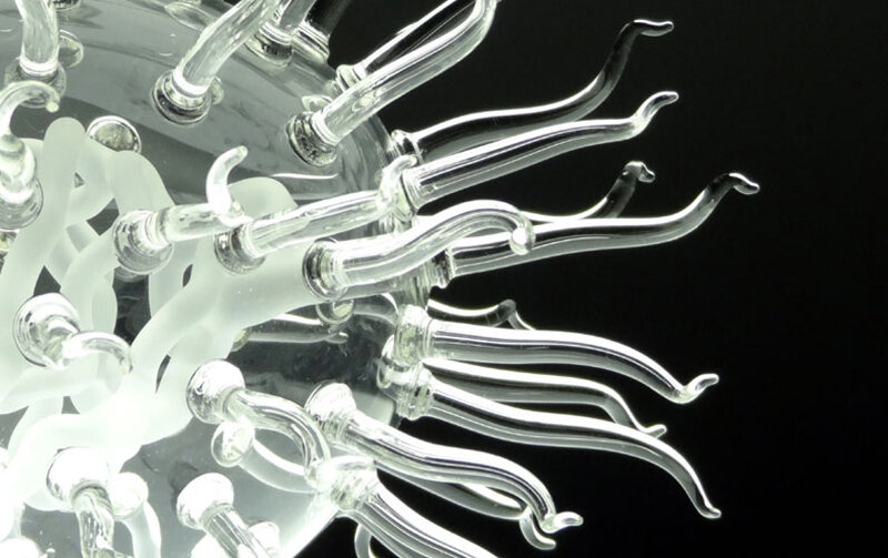 luke jerram's intricate glasswork series depicts some of the most fatal viruses