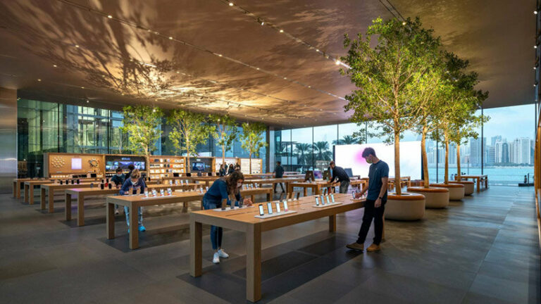 foster + partners' glistening apple store opens on abu dhabi's al ...