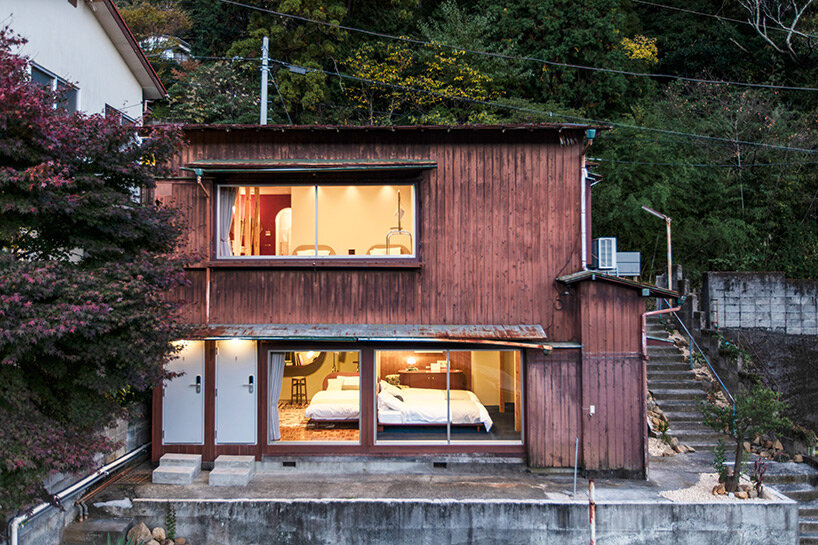 old japanese house half-buried in mortar mass emerges in renovation by naoshi kondo