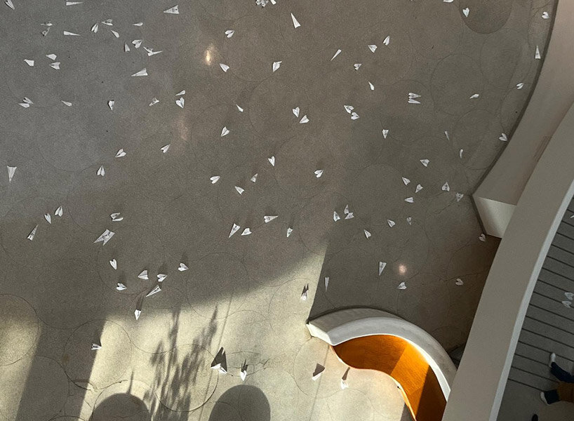 350 paper airplanes at guggenheim museum call for no-fly zone in ukraine