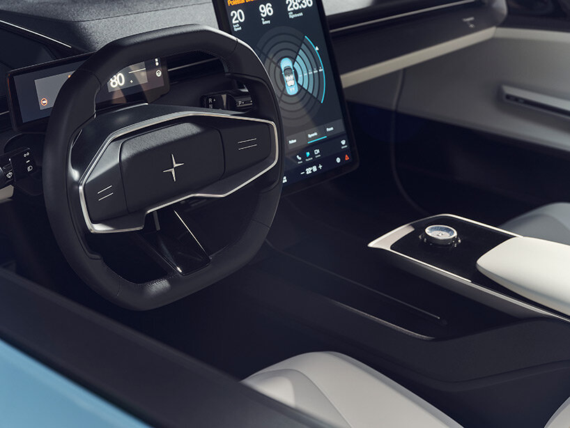 the polestar o2 is a sustainable electric concept car with an integrated drone