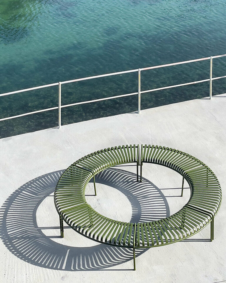 studio bouroullec crafts a meandering, modular 'palissade' park bench