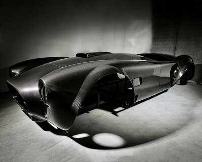 the shelby cobra race car gets 800 HP into 88-pound carbon fiber body