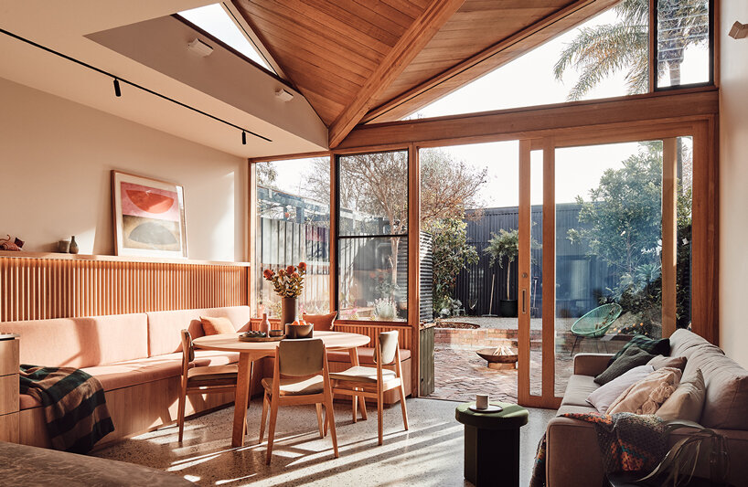 a folded roof tops this sensible home renovation in melbourne by timmins+whyte
