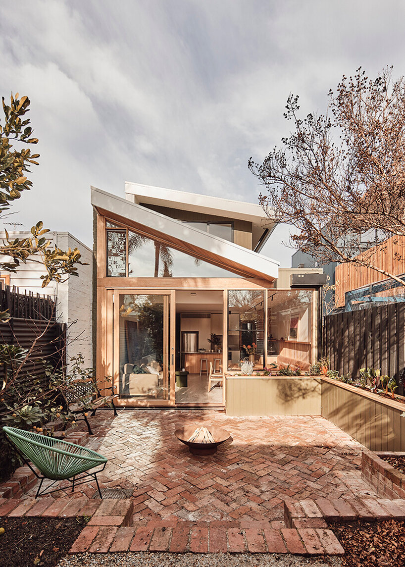 a folded roof tops this sensible home renovation in melbourne by timmins+whyte
