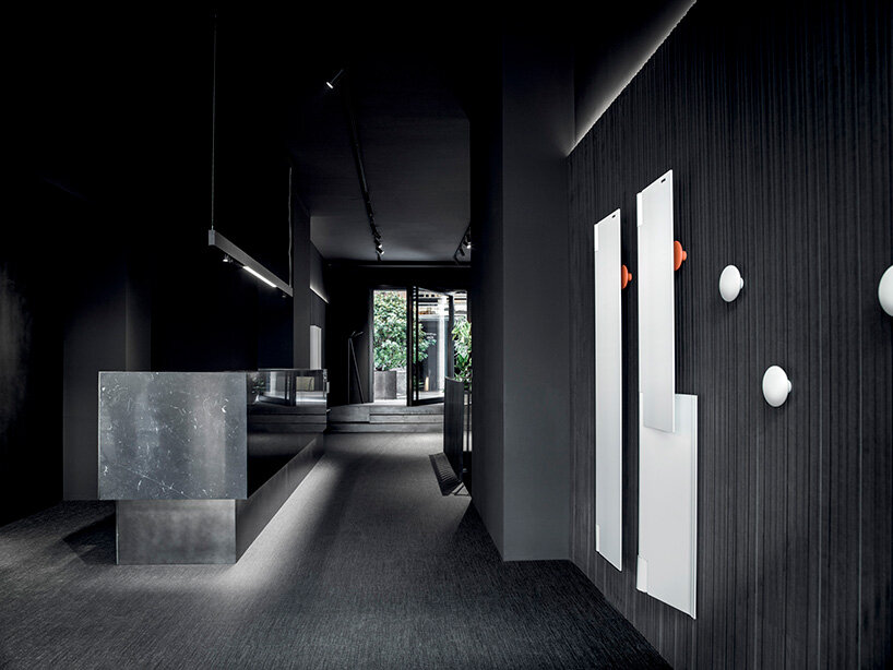 antrax IT's new milan showroom displays designer radiators as if an art museum