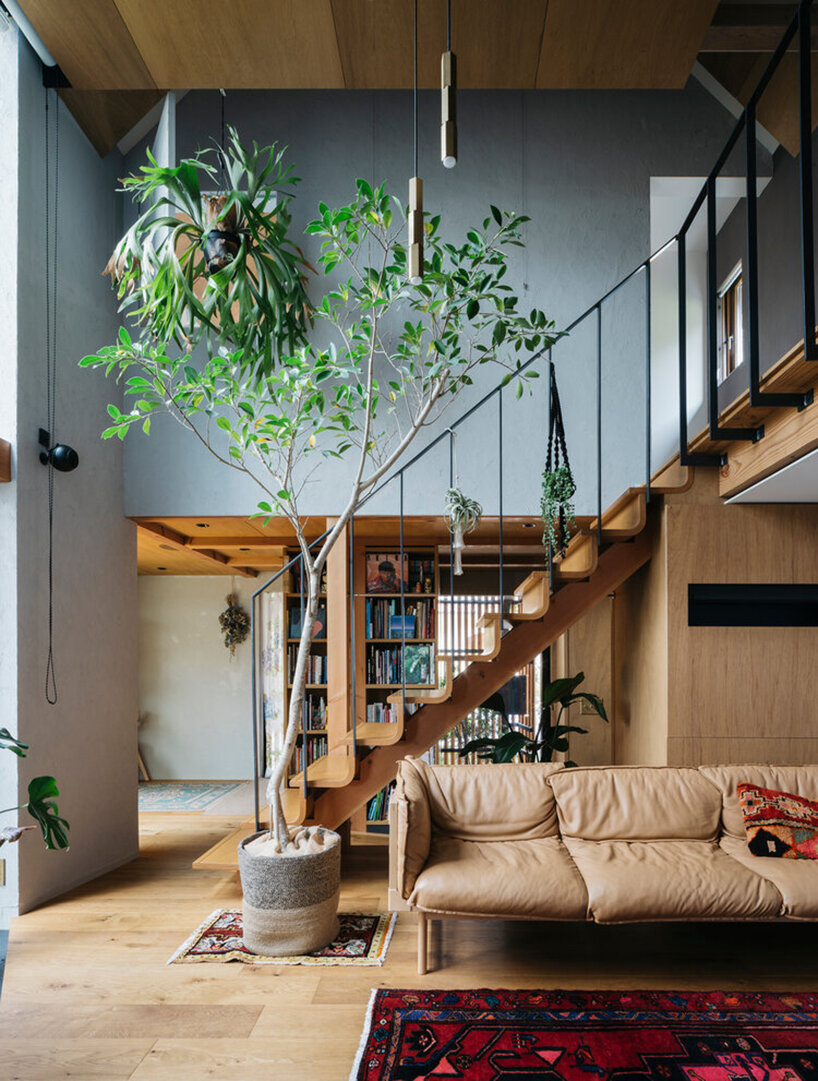 green patios cut out 'nightingale house' in suburban japan