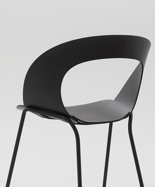 brunner and stefan diez characterize mudra chair with curved backrest