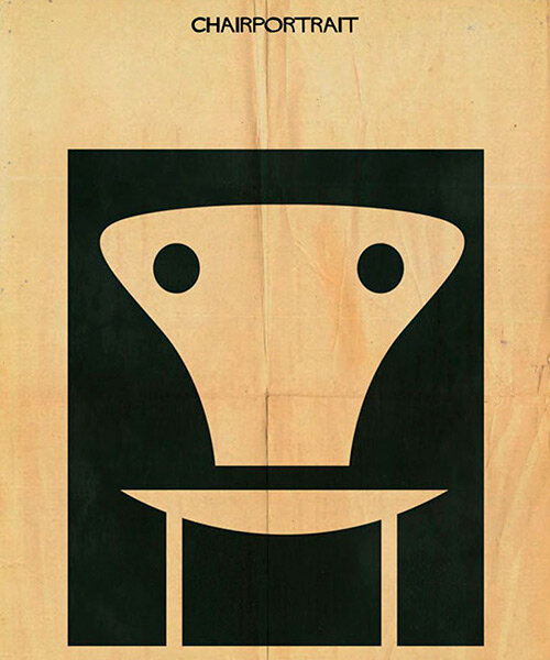federico babina imagines iconic chairs as expressive faces in latest illustration series