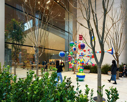 The new Apple store in Miami by Foster + Partners features an undulated,  vaulted roof