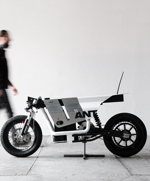hookie’s electric, sci-fi inspired motorcycle 'silver ANT' is made specifically for racing