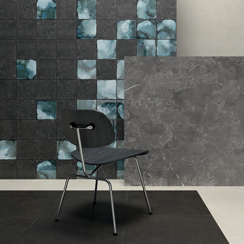 iris ceramica drapes the interiors in natural stone, earth & lava