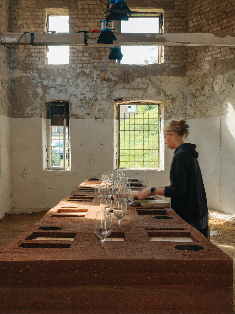 kuidas.works builds rammed earth dining table within seven days 