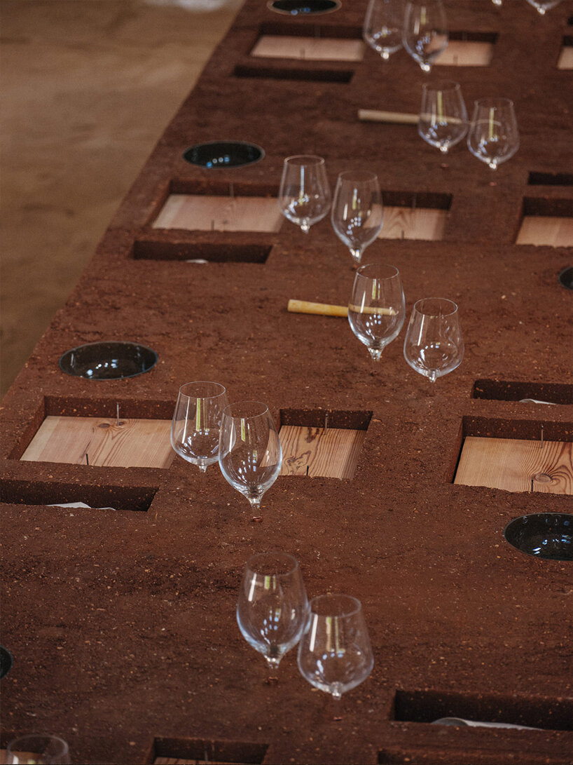 kuidas.works builds rammed earth dining table within seven days