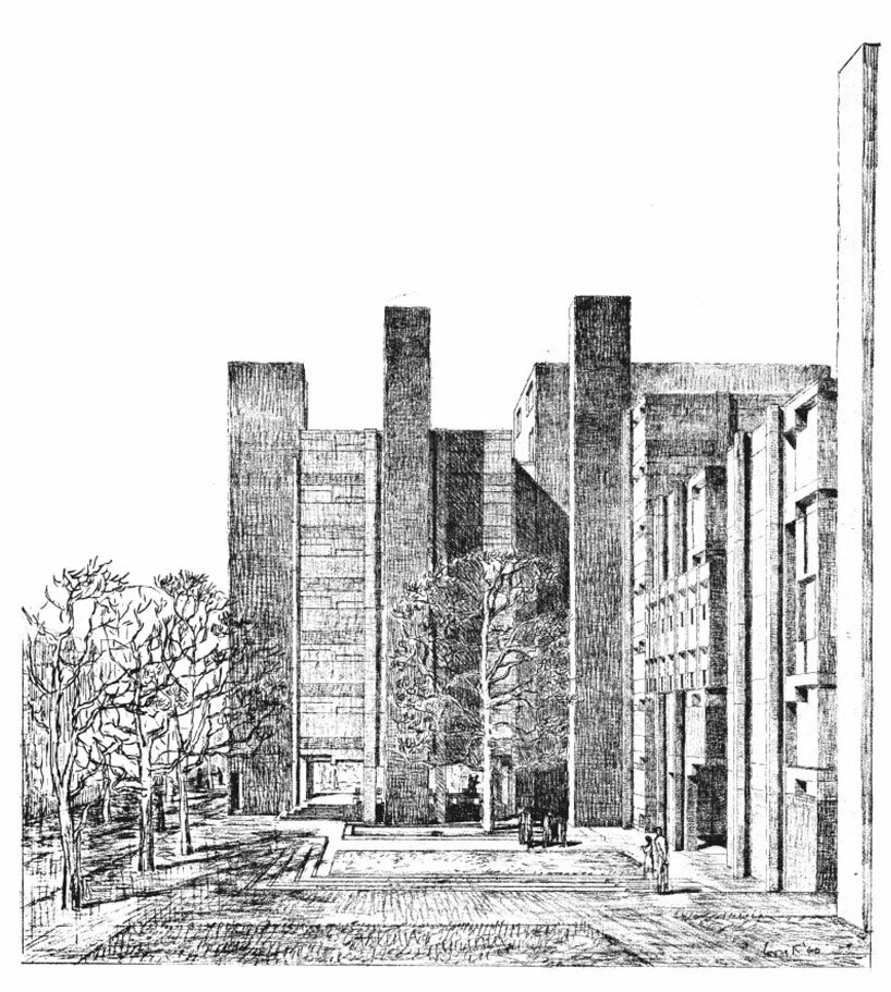 IAD140: Drawings from the Salk Institute  Louis kahn, Monumental  architecture, Original drawing