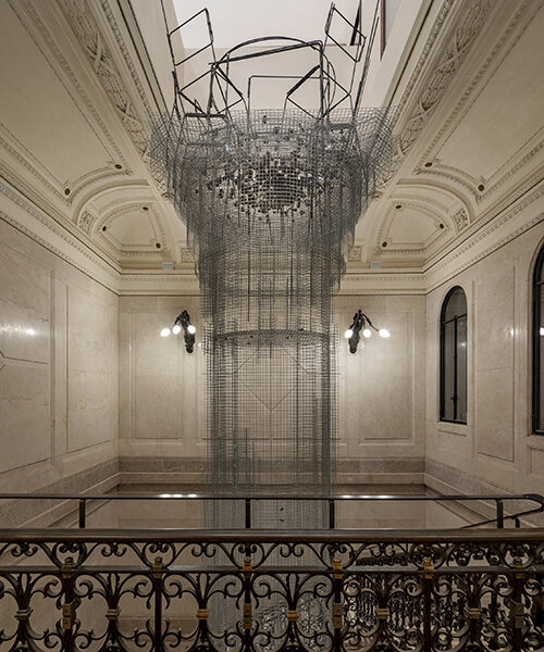 edoardo tresoldi's ethereal 'monumento' installation rises inside venice's procuratie vecchie
