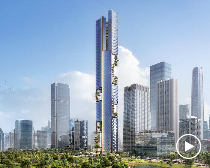 büro ole scheeren envisions 350m tall octagonal tower in nanjing, china