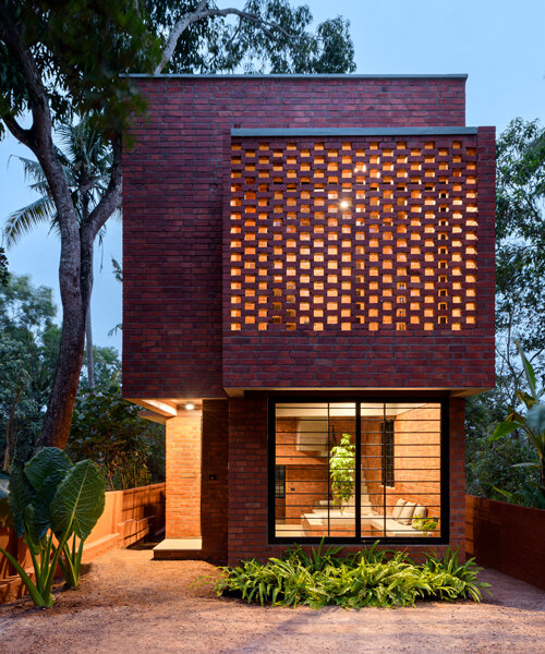 step inside this narrow brick house by srijit srinivas, a lush oasis in india