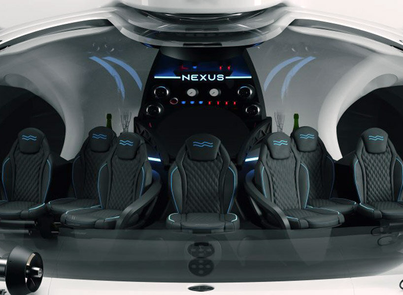 u-boat worx nexus submarine seats 9 people and travels up to 200 meters deep into the sea