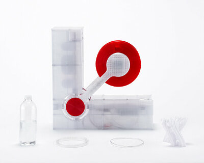 the 'polyformer' by reiten cheng turns plastic bottles into filaments
