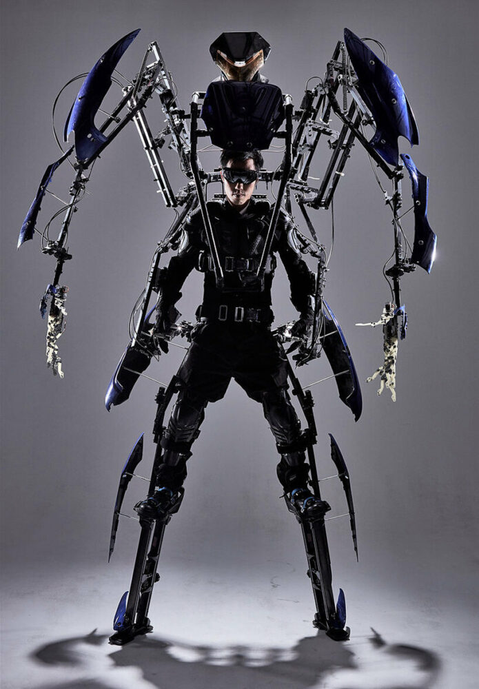 arrive by skeletonics is a 9-feet-tall kinetic exoskeleton