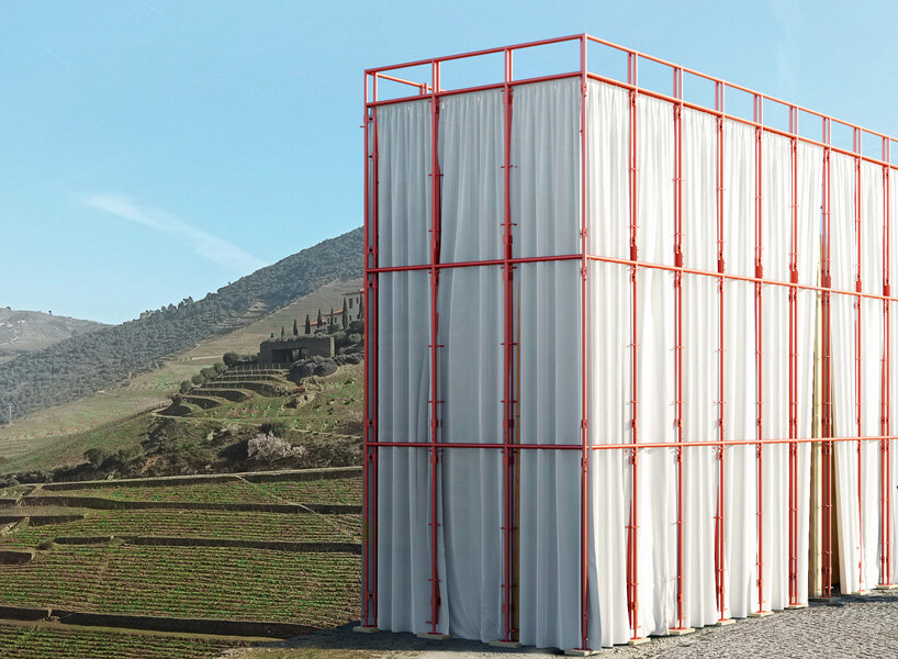 space travellers sets pair of labyrinth pavilions in two vineyards in spain and portugal
