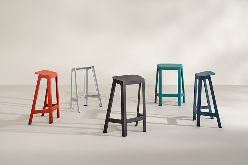 100% recyclable steelcase flex perch stool saves space at work