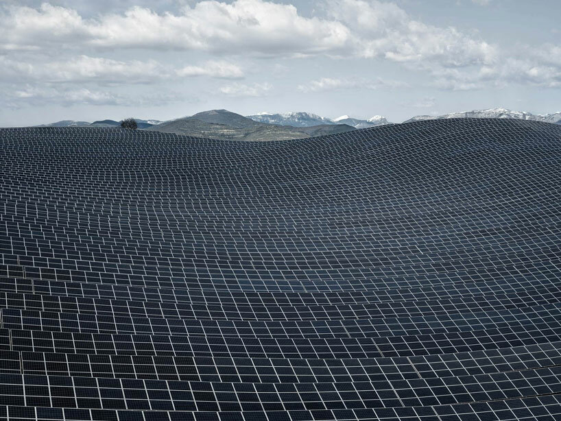 tom hegen captures solar panels from above in satisfying circular arrays