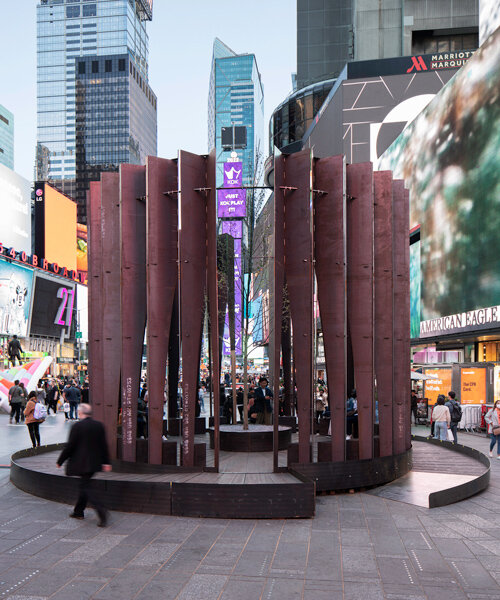 a tree grows in times square: CLB architects sculpts monumental FILTER during NYCxDesign