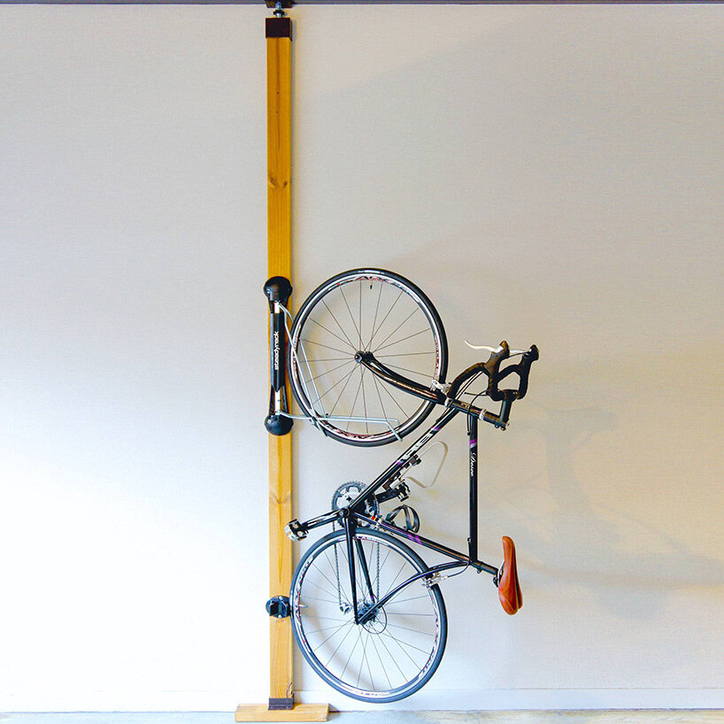 vertical bike parking lockers emerge in japan to give cyclists peace of mind