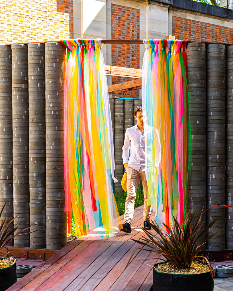 boonserm premthada builds his 'elephant theater' of bricks made from animal waste