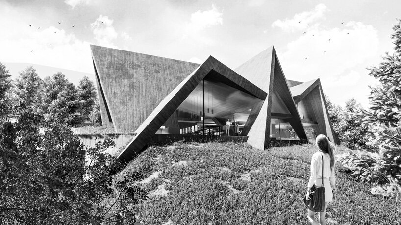 noa* shapes colorado villa for three generations as 30-meter-long triangular prism