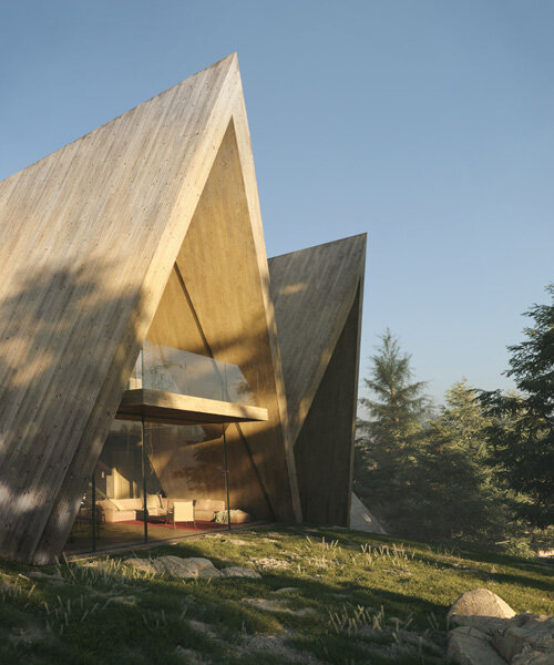 noa* shapes colorado villa for three generations as 30-meter-long triangular prism