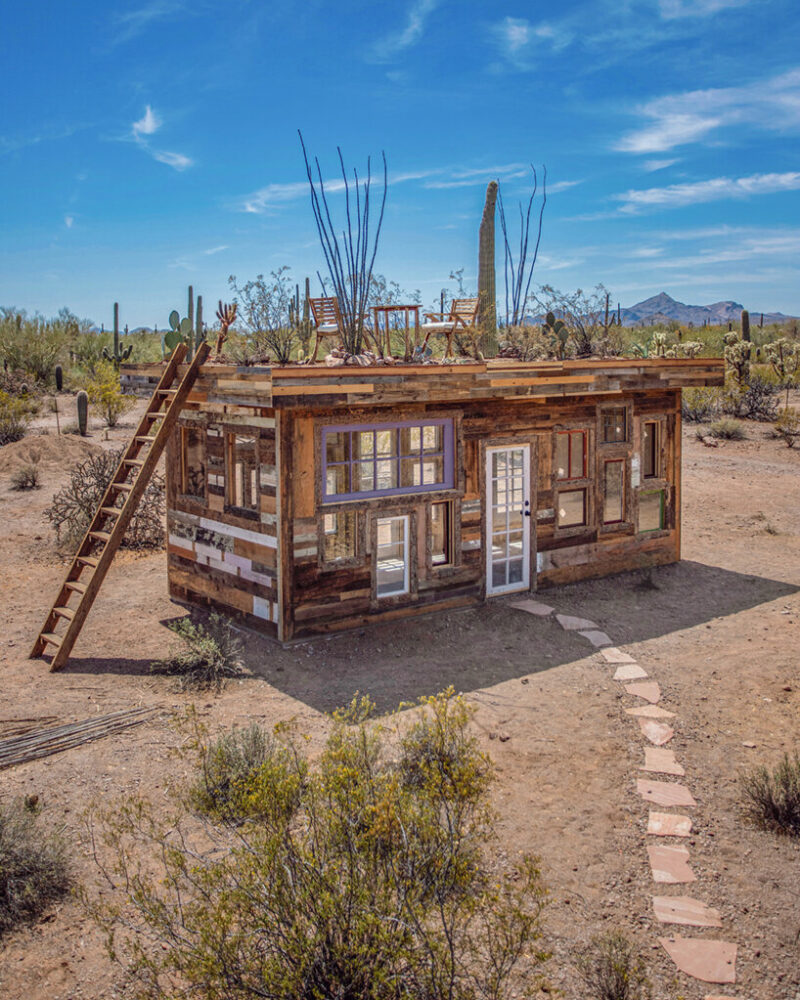 cabinland comes to sunny southwest with salvaged timber 'desert cabin'