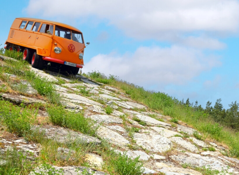 volkswagen restores quad-axle, all-terrain ‘half-track fox’