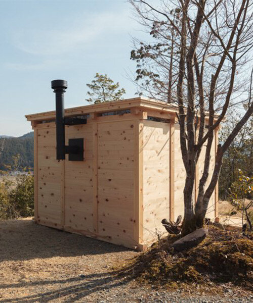 hinoki sauna in japan combines local cypress wood and traditional construction methods