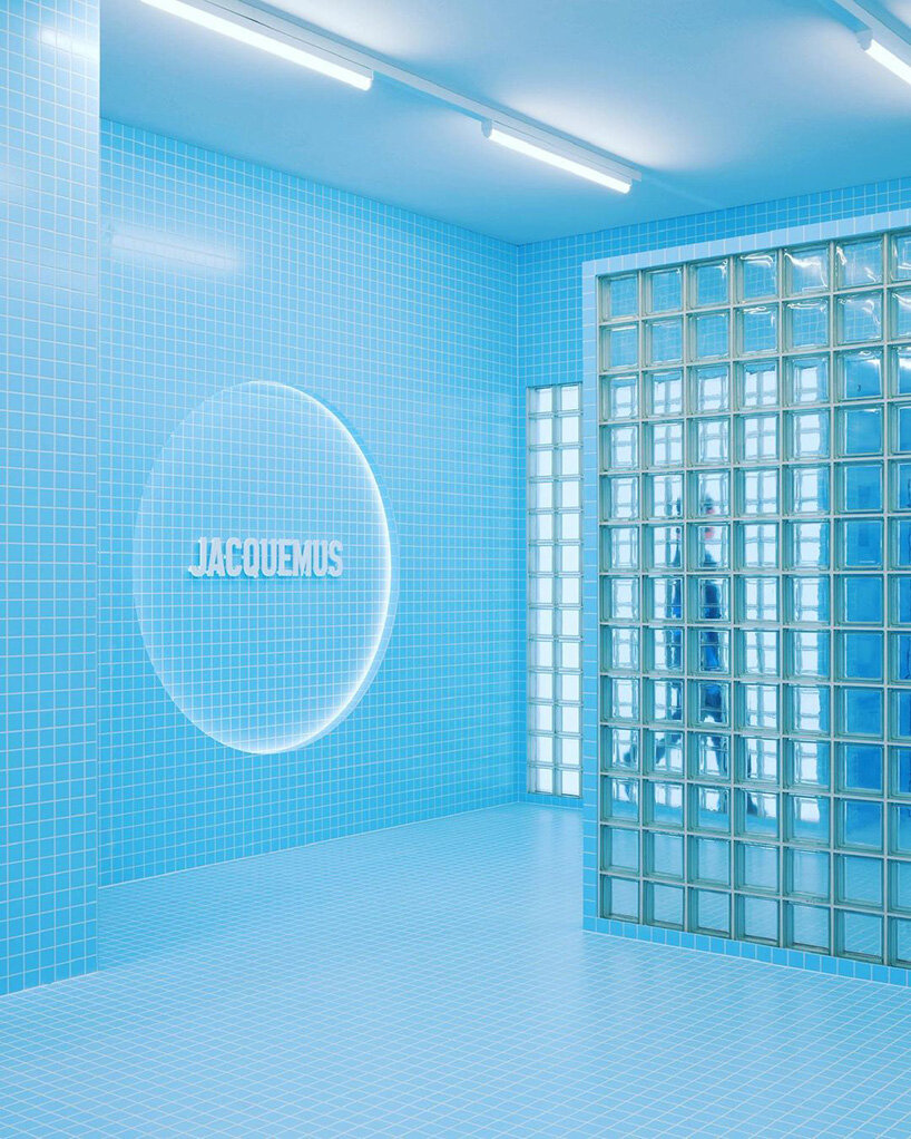 jacquemus creates a surreal blue version of his bathroom in Selfridges London