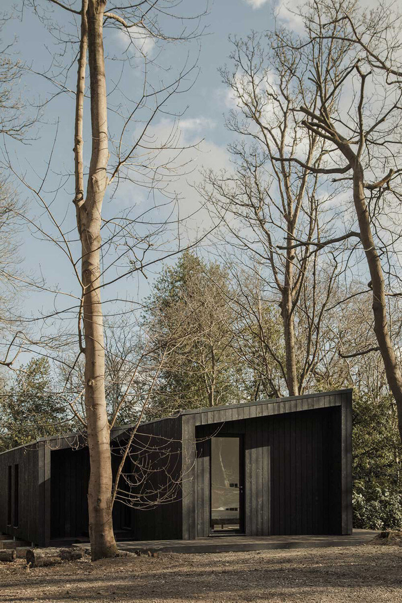 koto designs sustainable cabin retreat with floating sauna for fritton lake in england