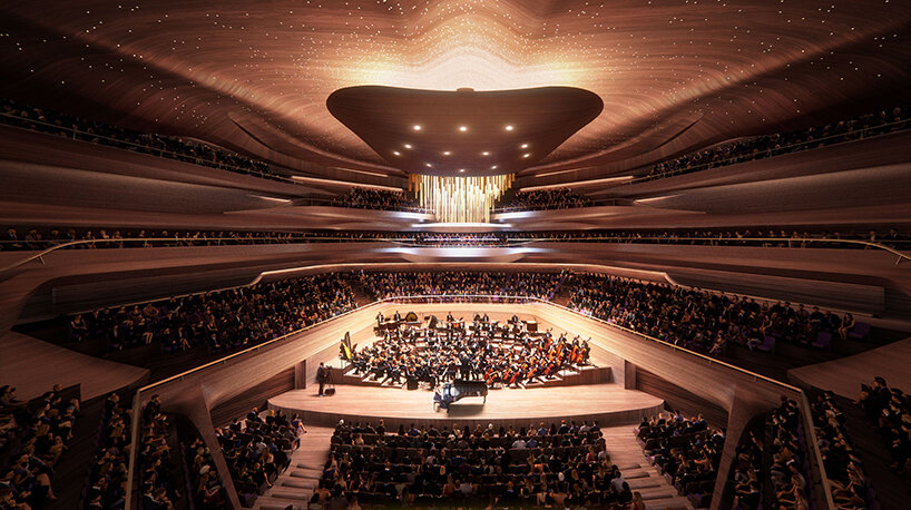 CHYBIK + KRISTOF and mecanoo envisioned prague philharmonic as an urban ribbon