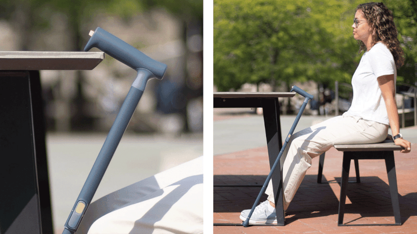 this height-adjustable walking cane folds up in no time