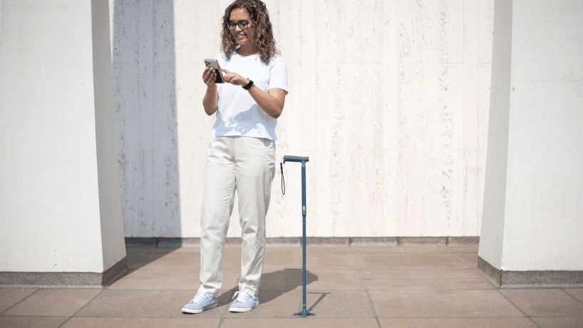 this height-adjustable cane folds up in no time