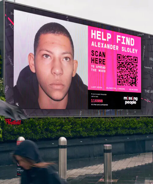 animated billboards of missing people in the UK hope for a faster search