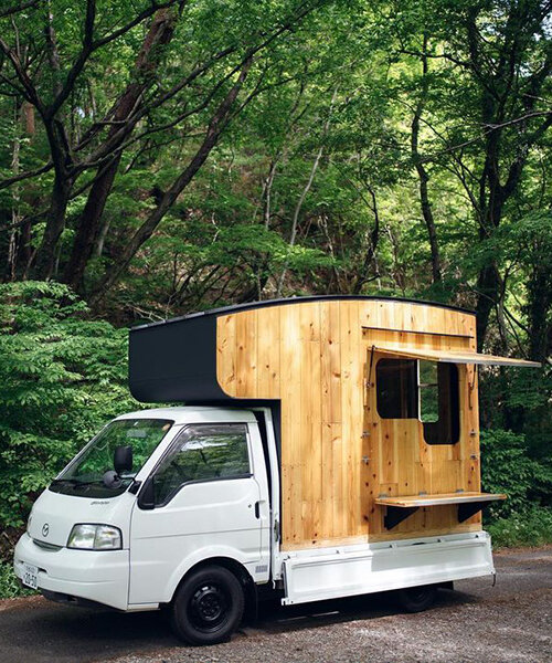 tiny pop-up truck café by jay nelson takes to the streets of japan