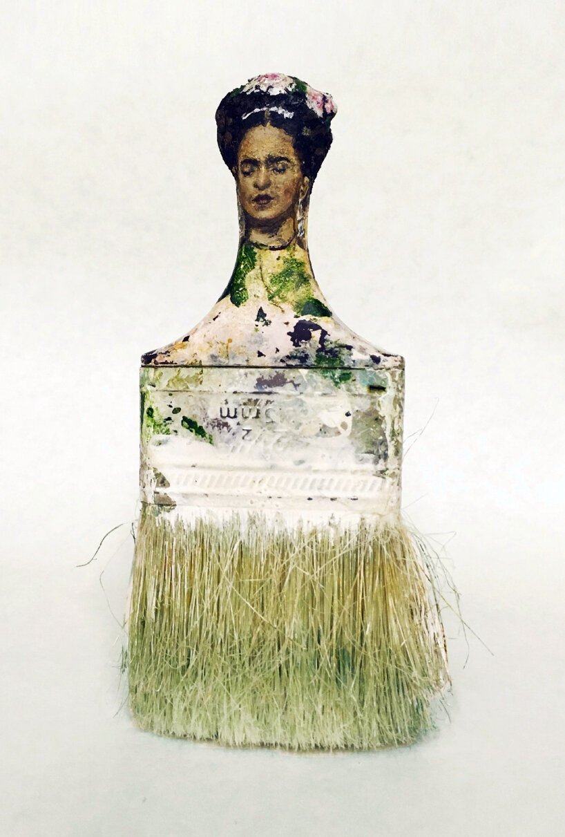 artist rebecca szeto transforms brushes into sculptures of women and art history